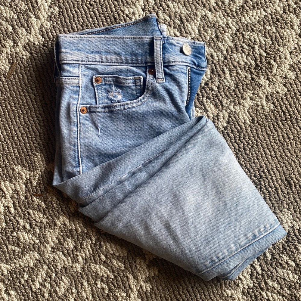 Gap - super high rise distressed jeans